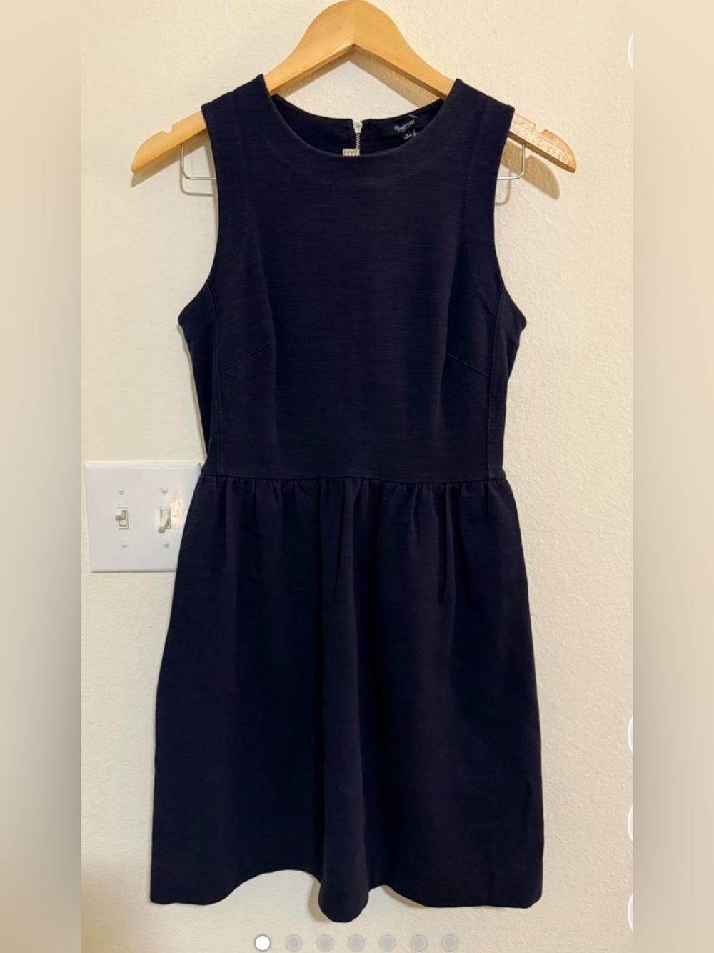 Madewell Navy Sleeveless Midi Dress